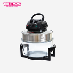 Tough Mama 12L Convection Oven Turbo Broiler w/ Stainless Steel Extender Ring NTMTB12-ETR