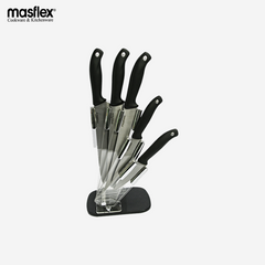 Masflex 6 Piece Super Sharp Knife Set with Folding Acrylic Block OW-F207