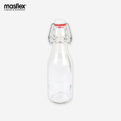 Masflex Glass Bottle w/ Hermetic Lid 250ml Swing top Beverage Juice Glass Bottles QM-0692