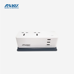 Royu Extension Cord 2 Gang Universal Outlet & 3 USB Ports 2 Meters REDEC432/W