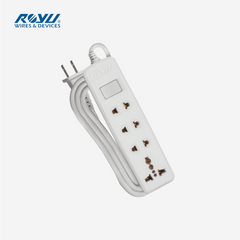 Royu Power Extension Cord Universal Extension Cord with Ground and Switch - REDEC613