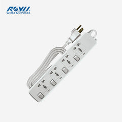 Royu Extension Cord Overload & Surge Protected 4 Outlets w/ Individual Switch REDEC704