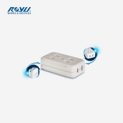 Royu Power 3 Gang Outlet Flat Type Outlet with Strap Holder REDOU302
