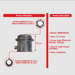 Royu Junction Box, Utility Box / Cover Sold Separetaly, EMT Elbow and EMT Connector