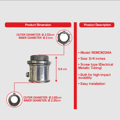 Royu Junction Box, Utility Box / Cover Sold Separetaly, EMT Elbow and EMT Connector