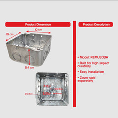 Electriq | Royu Junction Box, Utility Box / Cover Sold Separetaly, EMT Elbow and EMT Connector