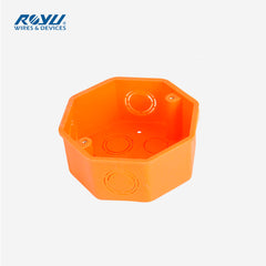Royu PVC Junction Box Orange 4 x 4 Electrical Box without Cover RJB1