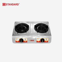 Standard Appliances Stainless Double Burner LPG Stove w/ Auto Ignition Switch SGS-202i