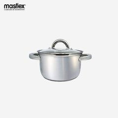 Masflex Premium Stainless Steel Induction Casserole with Glass Lid