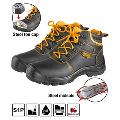 Ingco by Winland Safety Boots with Steel Toe Cap SSH04S1P