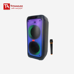 Titanium Audio TA 808 Portable Rechargeable Speaker Party Box 5000W w/ Bluetooth, USB, FM