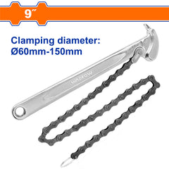 Wadfow 9-inches (60-150mm) Chain Pipe | Piping Wrench WAW1309 (WHT)