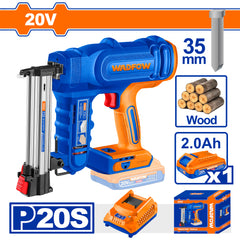 Wadfow P20 Series Li-Ion 20V Cordless Brad Nailer Kit Drive Rate 2 Nails/Second WBJ1308 (WCT)
