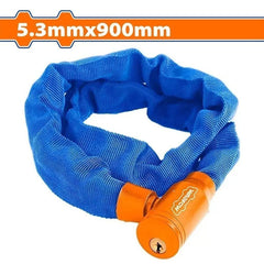 Wadfow 5.3mm x 900mm 100% Brass Cylinder Bicycle Chain Lock WBK4109 (WHT)
