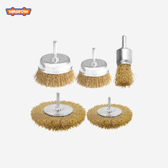 Wadfow 5Pcs Cup Brush Twisted Wire For Grinder Set