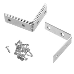 Wadfow WCY2K Set of 4pcs Stainless Steel Angle Bracket Cabinet Joint Corner Brace