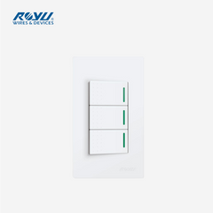 Royu WD 3 Gang 1 way Switch with Reflector WD515