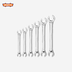 Wadfow 6pcs Flare Nut Open Ring Wrench Set WDS2406
