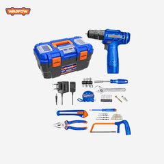Wadfow 77Pcs Cordless Drill Household Tools Set WDT1B77