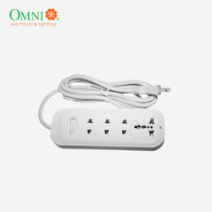 Omni Extension Cord Set w/ Universal Outlet and Switch 2 meter wire WER-103 WER103