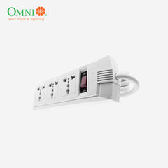 Omni Universal Outlet Extension Cable Cord 3 Gang with Switch 1.83 meter WEU-103