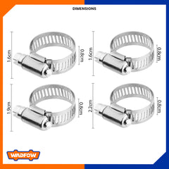 Wadfow Hose Clamp Adjustable Metal Hose Clamp / Pipe Clamp / LPG Air Hose Clamp