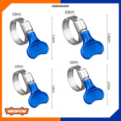 Wadfow American Type Hose Clamp Adjustable Metal Hose Clamp / Pipe Clamp / LPG Air Hose Clamp