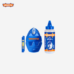 Wadfow Chalk Line Reel Set Pitik Measuring with Level Bar 30m 113g/4oz WHX1630