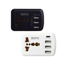 Royu by Winland Universal Adapter (International Outlet + 4 USB Ports) 10A/250V REDPL127