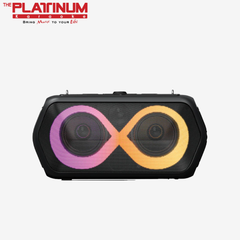Platinum Rover Portable Bluetooth Speaker | Rugged Outdoor Boombox with RGB Lights, 9-Hour Playtime, and Karaoke Mic Input