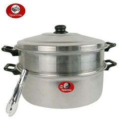 Sparrow 2-Layer Stainless Big Siomai Siopao Dimsum Puto Steamer Set with Free Tongs
