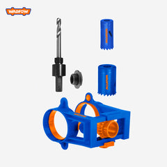 Wadfow 4PCS Door Lock Installation Hole Saw Set with Plastic Guide WKJ2404