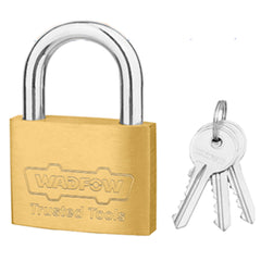 Wadfow Brass Padlock Durable 20mm-50mm with 3 Pcs Iron Keys