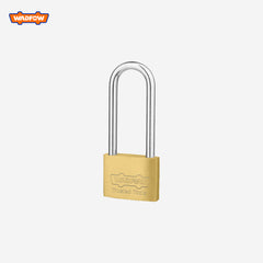 Wadfow Long Shackle Brass Padlock 40mm-50mm with 3 Pcs Iron Keys