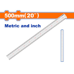 Wadfow Stainless Steel Metal Ruler With Metric And Inch