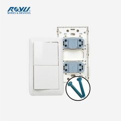 Royu Super Wide Series 2-Gang Switch Set Electrical Wiring Devices (10A / 250V~) WS513