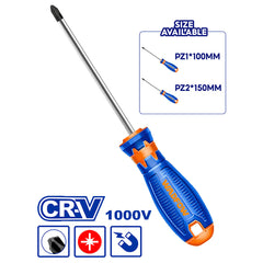 Wadfow Philips Screwdriver 1000V Pozidriv (Round Shank)