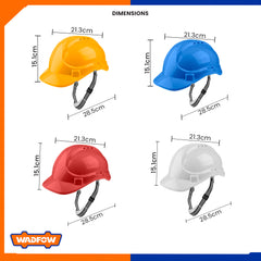 Wadfow 100% HDPE Safety Helmet with Hard Plastic Material (SOLD PER PIECE)