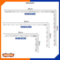 Wadfow Angle Square Ruler With Metric And Inch