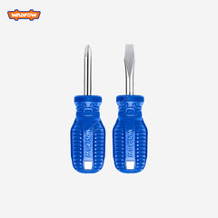Wadfow 2Pcs Mini Screwdriver Set Sl6.5 X 38mm Ph2 38 40cr Material