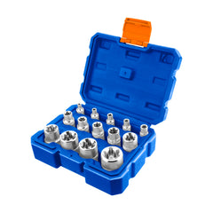 Wadfow Set of 14pieces Cr-V Material with Heat Treated Chrome Plated E-Type Socket WST3D14 (WHT)