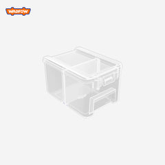 Wadfow Set of 3pcs Transparent Stackable Storage Plastic Container 150x105x80mm WTB8333