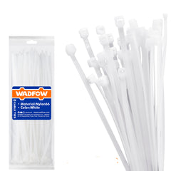 Wadfow 100pcs Multipurpose Nylon Cable Ties Self Locking Zip Ties Cable 7.2mm & 7.6mm