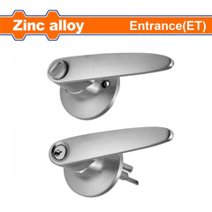 Wadfow Zinc Alloy Entrance (ET) Tubular Door Lever Lock Set with 3-Brass Keys WUV1501 (WHT)