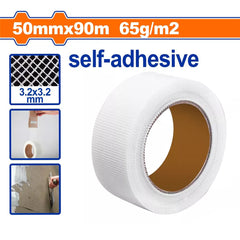 Wadfow 50mm x 45m-90m Fiberglass Self-Adhesive Mesh Tape WWGB1345 | WWGB1390 (WHT)