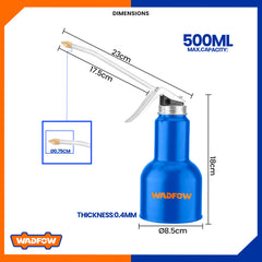 Wadfow High Pressure Pump Metal Oil Pot Oiling Can 500mL