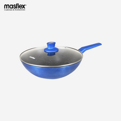 Masflex 3-Layer Non Stick Induction Wok Pan 30cm Heavy Gauge Aluminum ZC-86