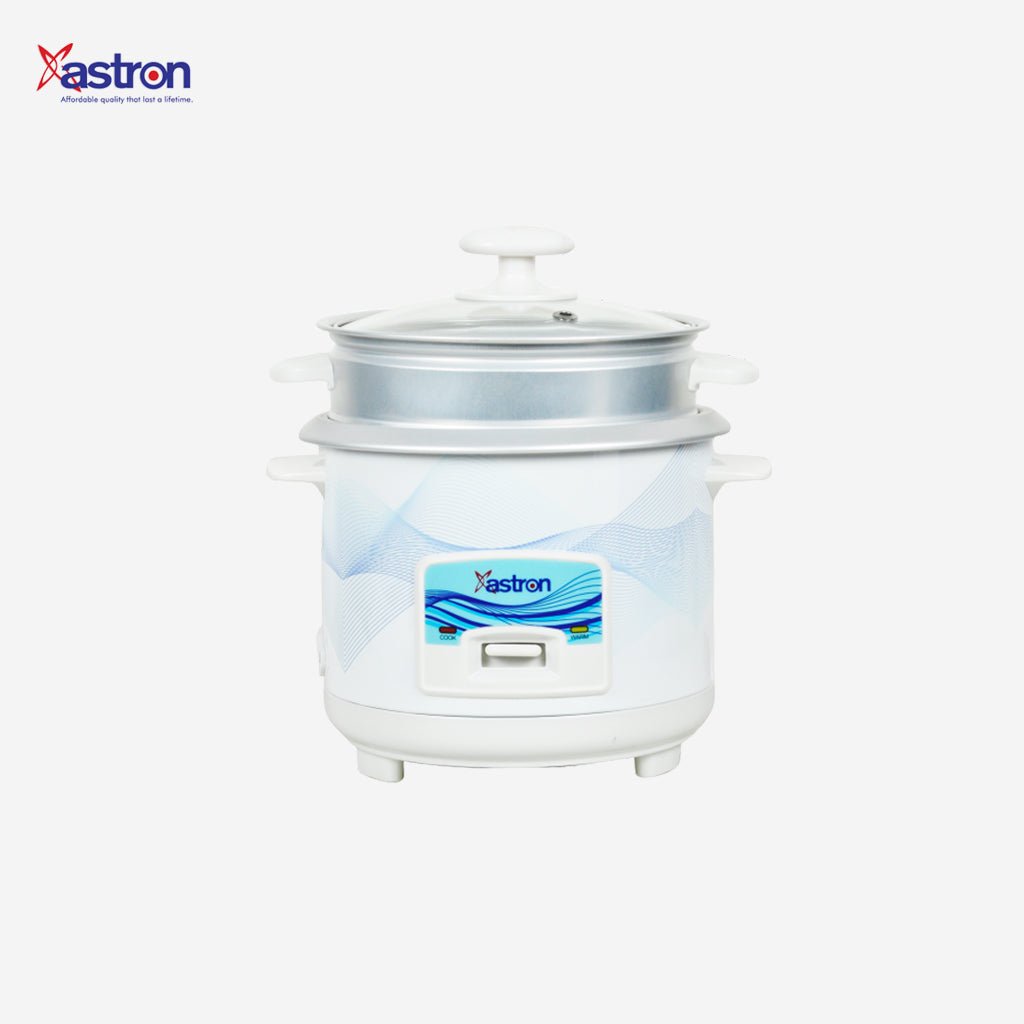 Astron Glass Rice Cooker with Steamer 1.0L - Winland Depot