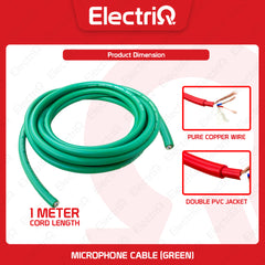 Electriq l ALPA Pure Copper Low Noise XLR / Microphone Cable Wire Double PVC Jacket 6.8mm Stereo