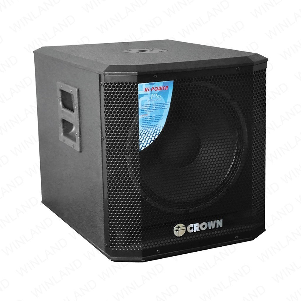 Crown 1 - Way 12 Inch Passive Subwoofer Speaker 500watts 4 - 8 ohms with Wooden Box BF - 12SW - Winland Depot